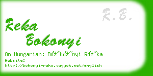 reka bokonyi business card